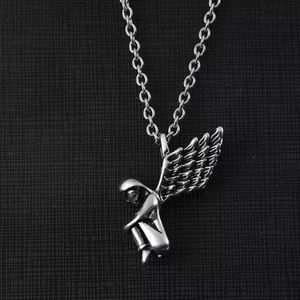 Korean sublimation angel wing necklace.
